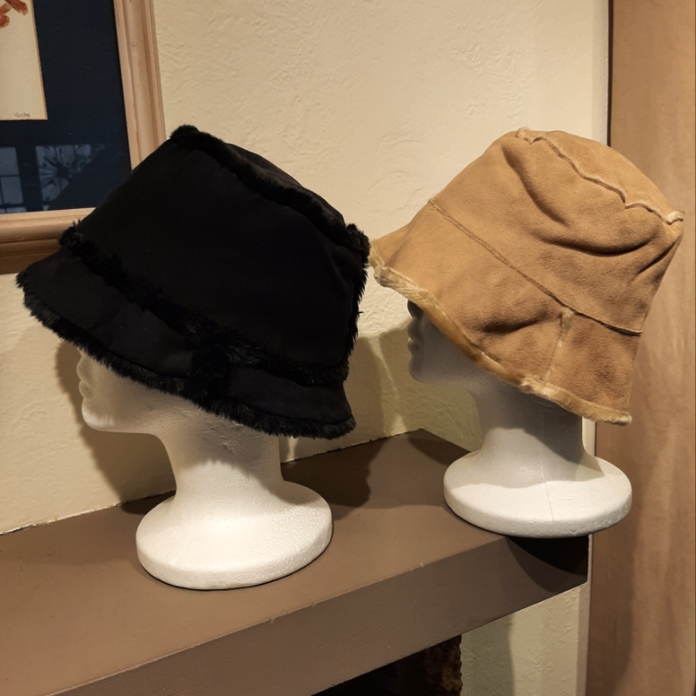 Faux suede hats